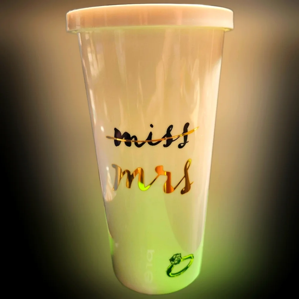 Kate Spade Miss to Mrs. Party Cup Missing Straw 20 Oz Tumbler